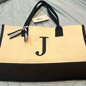Initial Tote Bag NWT